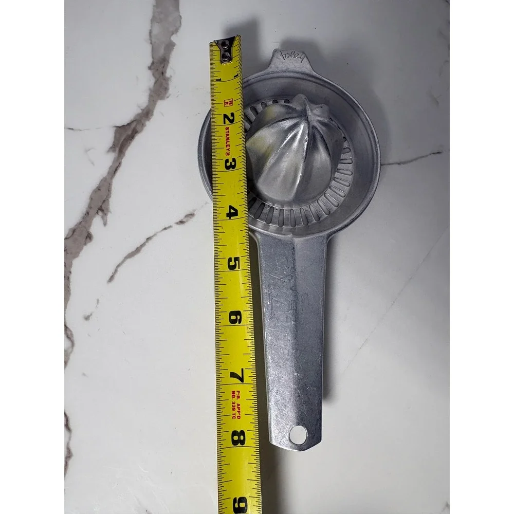 Vintage Foley‎ Aluminum Hand Juicer Reamer Silver Manual Citrus Squeezer